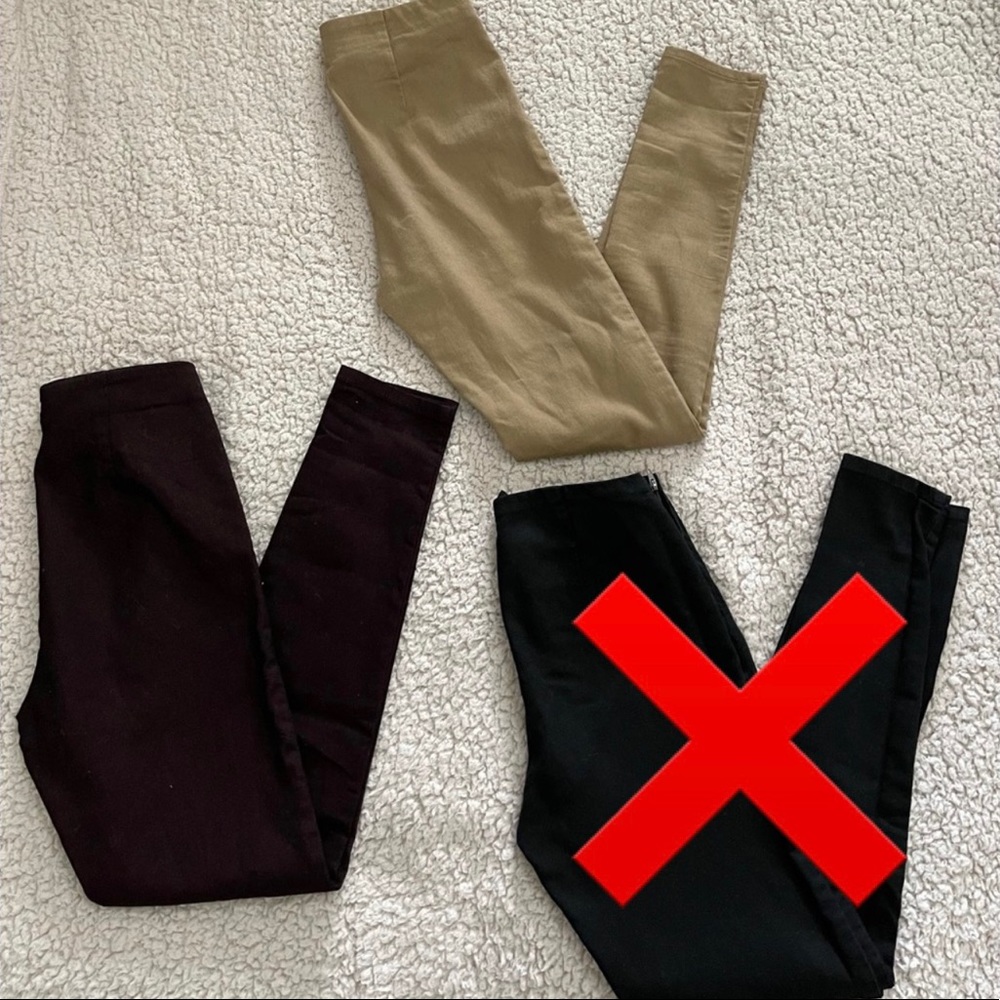 Tan & Purple Divided Skinny Jeans